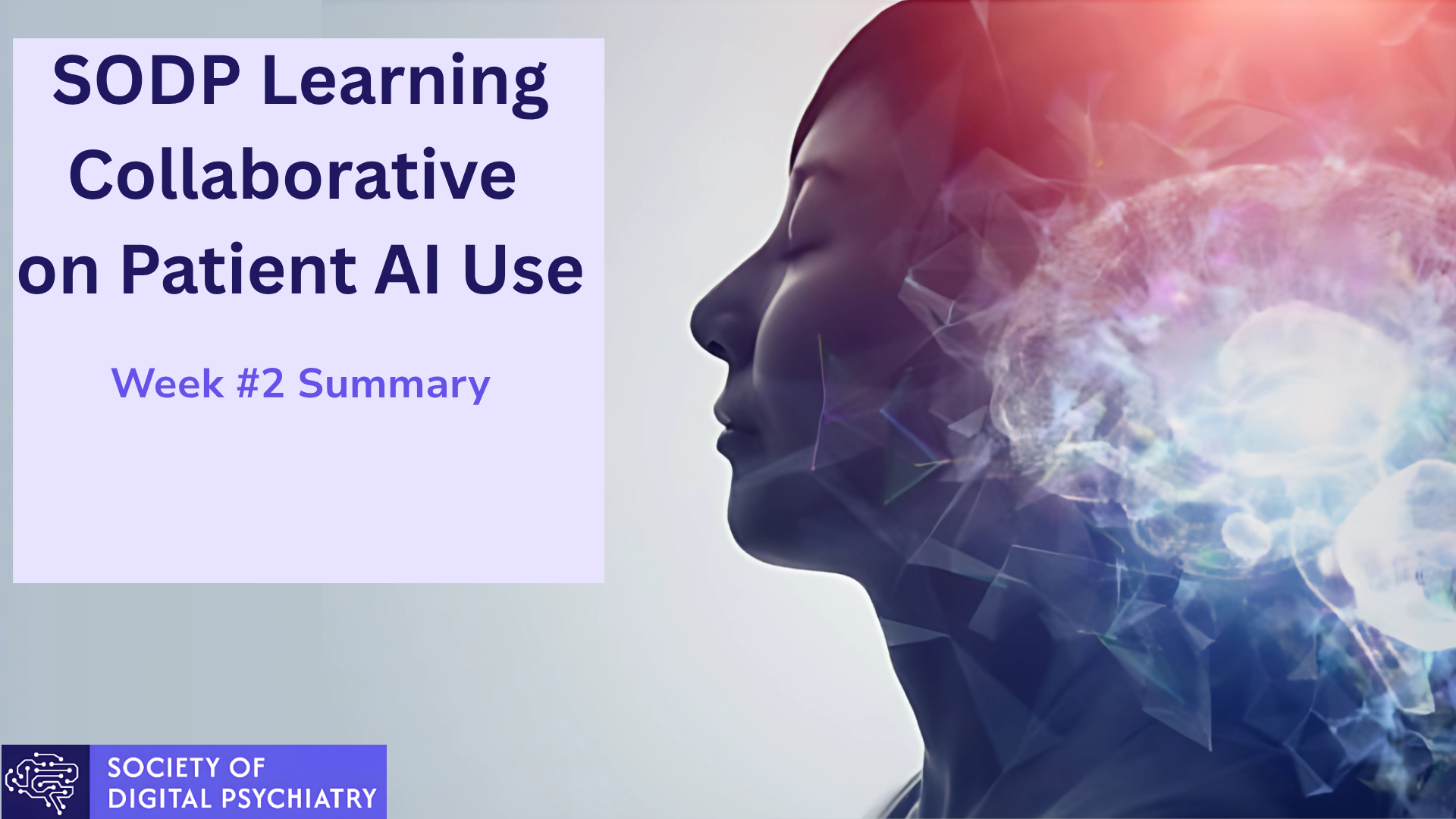 SODP Learning Collaborative on Recognizing, Documenting, and Responding the Patient AI Use: Week One